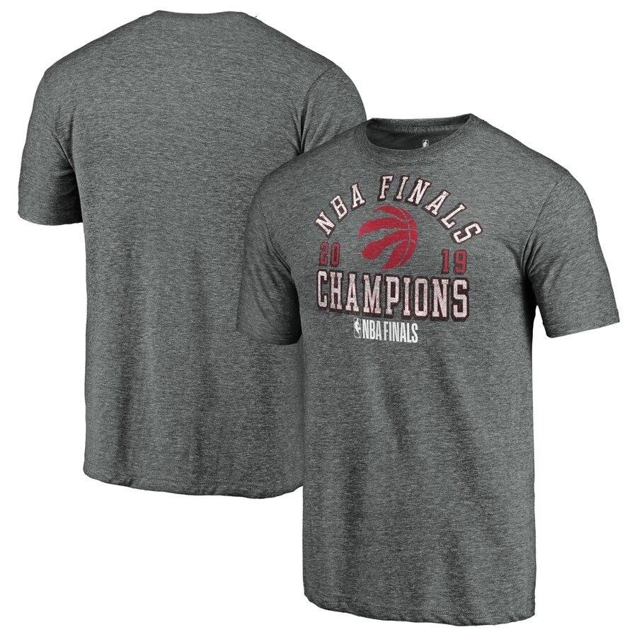Men's Toronto Raptors Grey 2019 NBA Finals Champions Tri-Blend T-Shirt